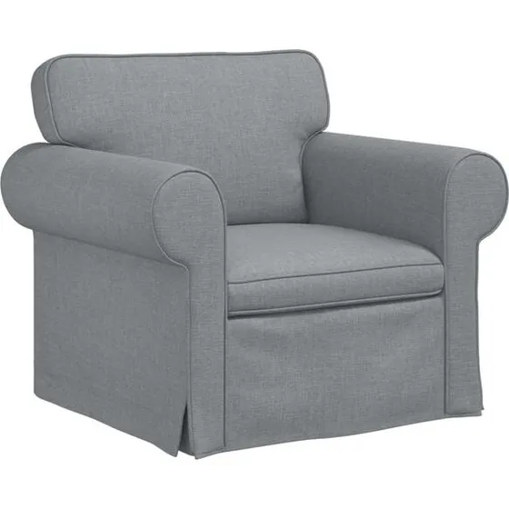 vidaXL Bank Lichtgrijs 215 x 82 x 80 cm Stof