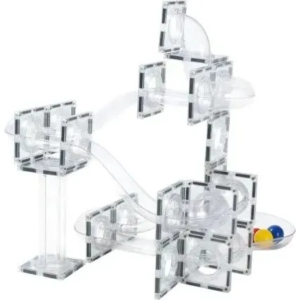 MNTL Magnetic Tiles Knikkerbaan 120-delig Transparant