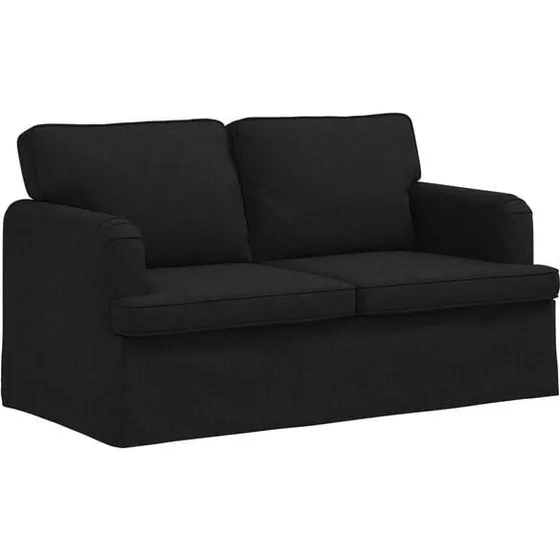 vidaXL Bank Zwart 144 x 80 x 85 cm Modulair Stof