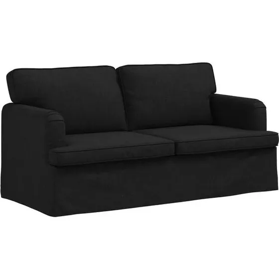 vidaXL Bank Zwart 142 x 80 x 85 cm Stof