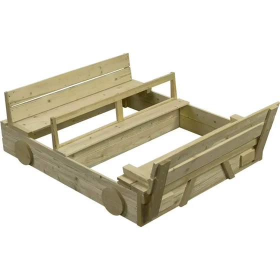 Intergard Houten Zandbak 120x100cm met Deksel Model Auto