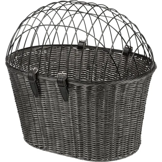 Trixie Stuur Fietsmand Met Draadkap Antraciet 44x41x34 cm