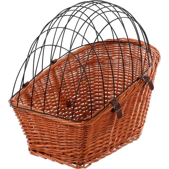 Flamingo Hondenfietsmand Achterop met Afdekrooster, Bruin