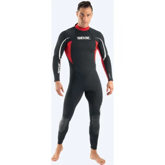 SEAC heren wetsuit Relax Long (2,2mm) - Zwart/Rood