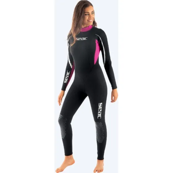 SEAC dames wetsuit Relax Long (2,2mm) - Zwart/Roze