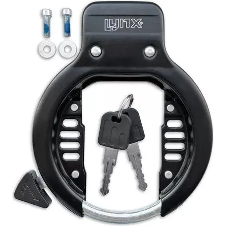 Lynx Ringslot met 2 Sleutels, Gehard Staal, Anti-Roest Poedercoat