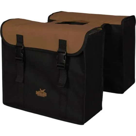 Greenlands Dubbele Fietstas 34L Zwart/Bruin
