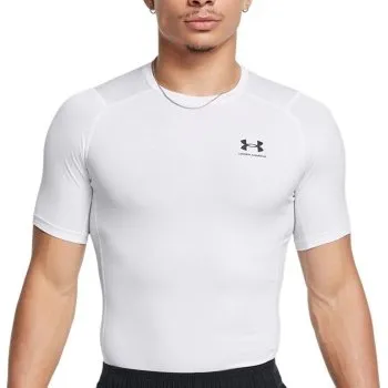 Under Armour HeatGear SS Compression Shirt Wit XL Heren