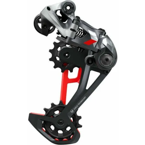 SRAM X01 Eagle Achterderailleur 12V 52T Alu Grijs/Rood