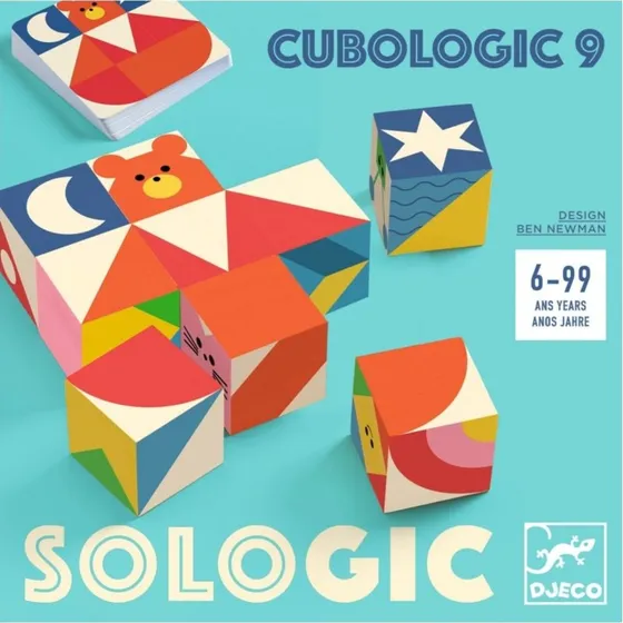 Djeco Cubologic 9 - Houten Puzzelspel voor 6+