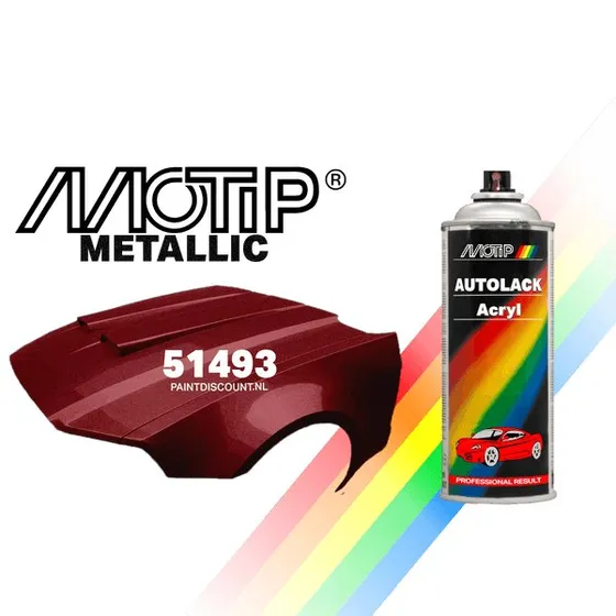 Motip 51493 Rood Metallic Spuitbus 400ml