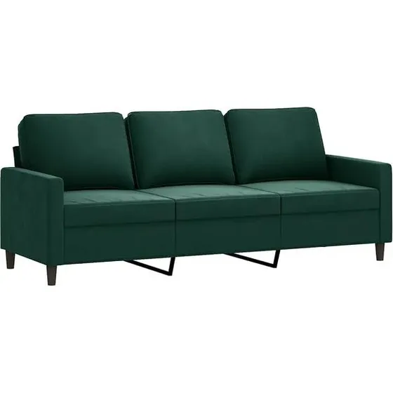 vidaXL Driezitsbank 180 cm fluweel donkergroen