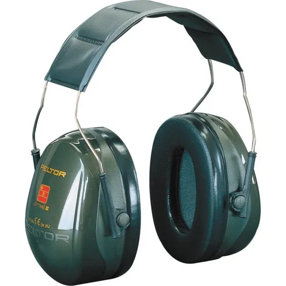 3M Peltor Optime II H520B Donkergroen Gehoorkap met Nekbeugel