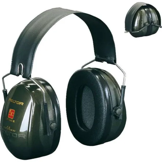 3M Peltor Optime II H520F Gehoorkap Donkergroen Opvouwbaar