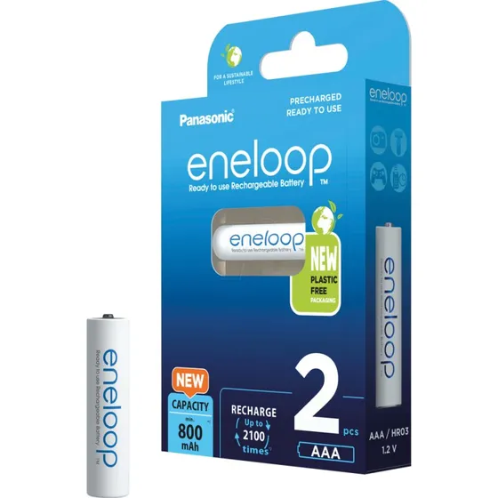 Panasonic Eneloop AAA 800mAh Micro, 2-pack, BK-4MCDE/2BE