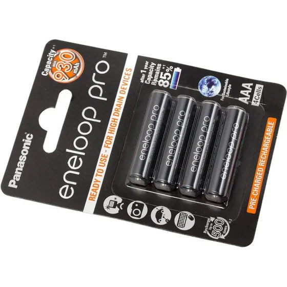 Panasonic Eneloop Pro Micro AAA 950 mAh, 4 stuks
