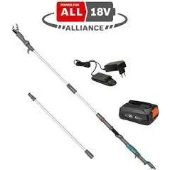 Gardena Highcut 360/18V P4A Telescopische Takkenschaar Set 3,6m