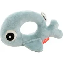 Done by Deer Rammelaar Wally Blue - Ringrammelaar 11,5 x 15 cm