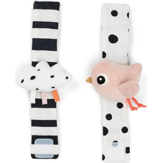 Done by Deer Happy Clouds Powder 2-pack Wrist Rattle