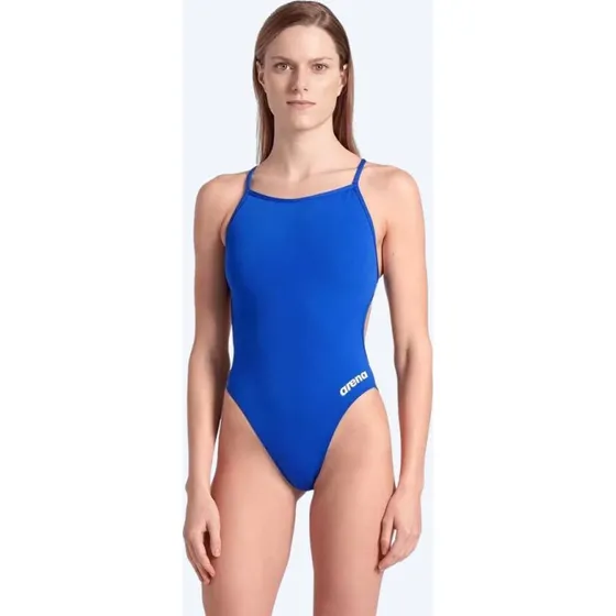 Arena Dames Badpak Solid Lace Back - Blauw