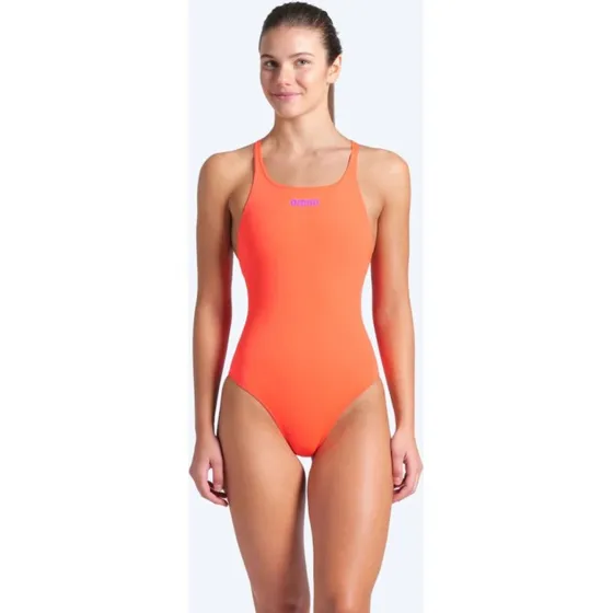 Arena dames badpak Solid Swim Pro - Oranje