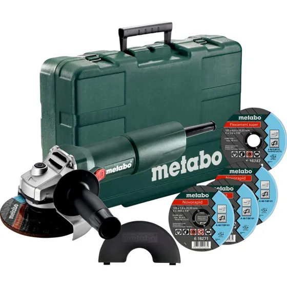 Metabo W750-125 Haakse Slijper 750W + Accessoires in Koffer