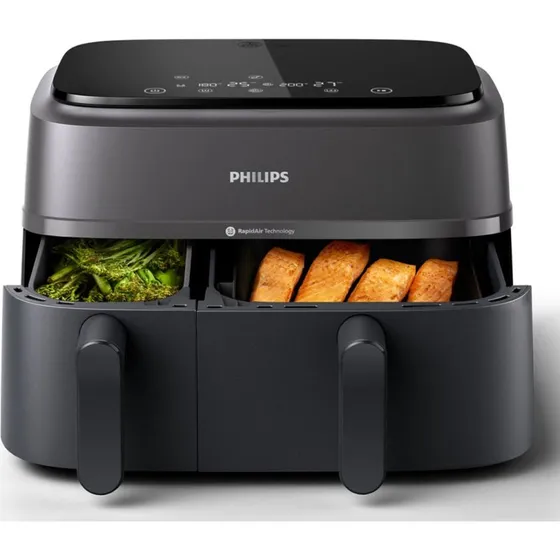 Philips NA350/00 Airfryer 3000-serie - Dubbele mand - Zwart