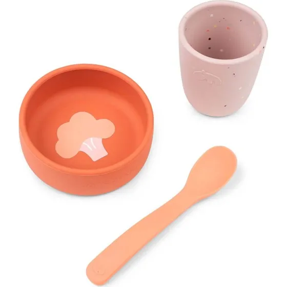Done by Deer Bestekset Silicone 3-delig Papaja