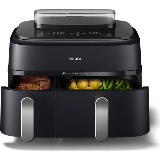 Philips 5000 Series NA551/00 Dual Basket Airfryer 9L Stoomfunctie