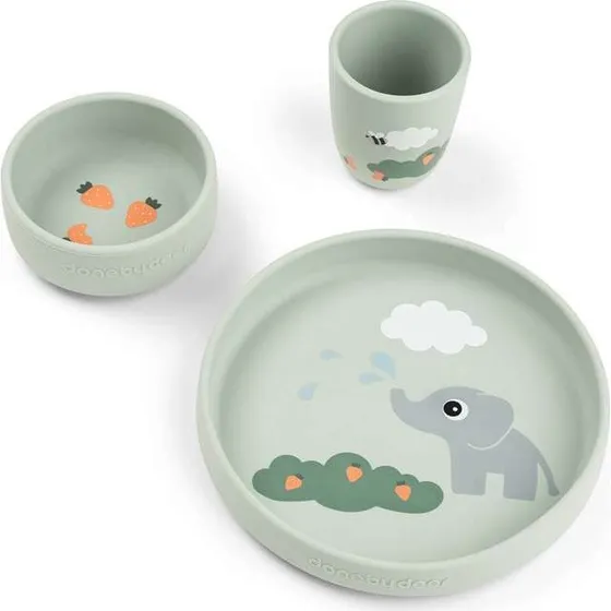 Done by Deer Stick&Stay Eetset Elphee Groen