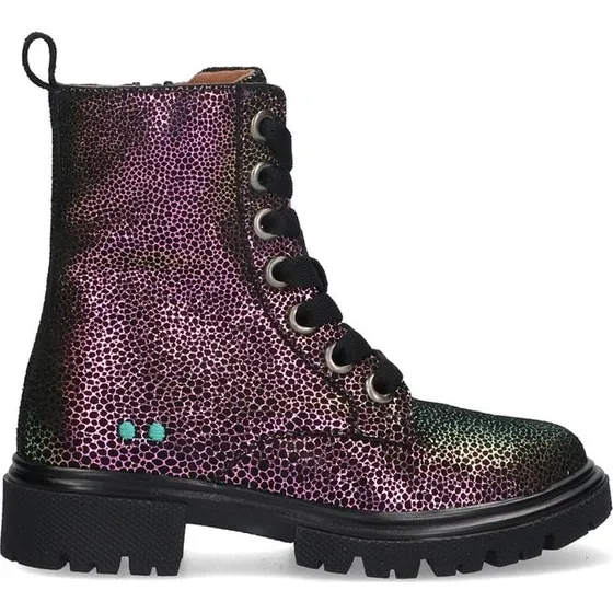 BunniesJR Saar Veterboots zwart leer