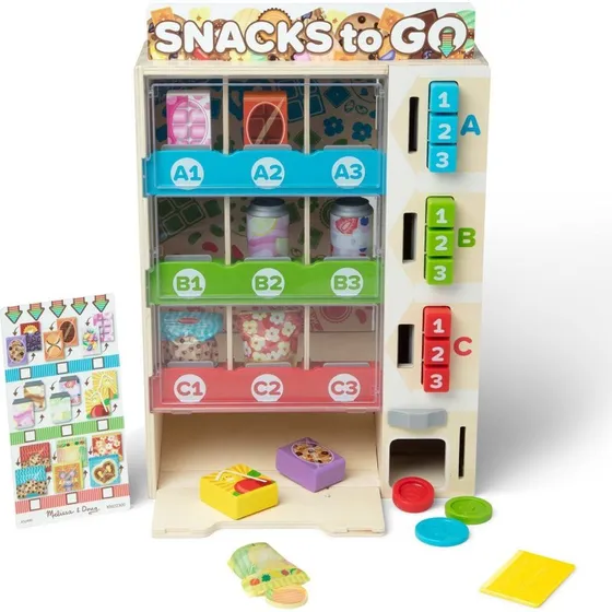 Melissa & Doug Houten Snackautomaat 19-delig