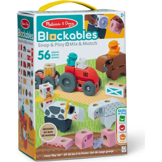 Melissa & Doug Blockables Boerderijspeelset 56 Delen