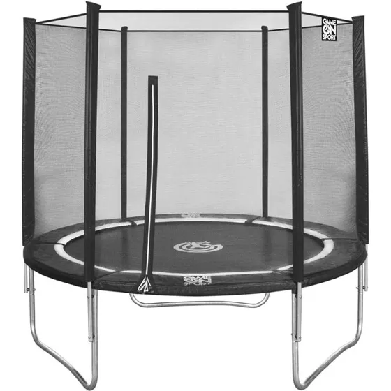 Game On Sport Jumpline 244 Zwart Trampoline met Veiligheidsnet