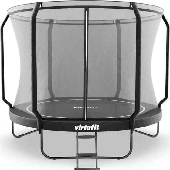 VirtuFit Premium Trampoline 305x305 cm Zwart incl. Veiligheidsnet