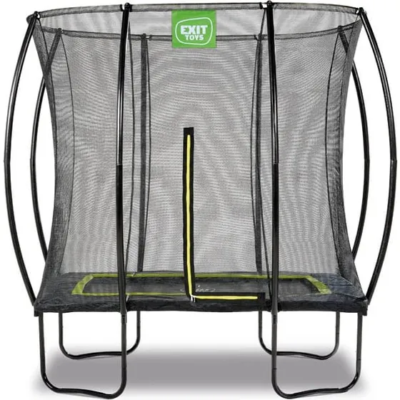 EXIT Silhouette Rechthoekige Trampoline 214x153 cm Zwart met Veiligheidsnet