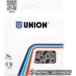 Union Fietsketting 1/2x1/8 Anti-Roest Titanium Grijs