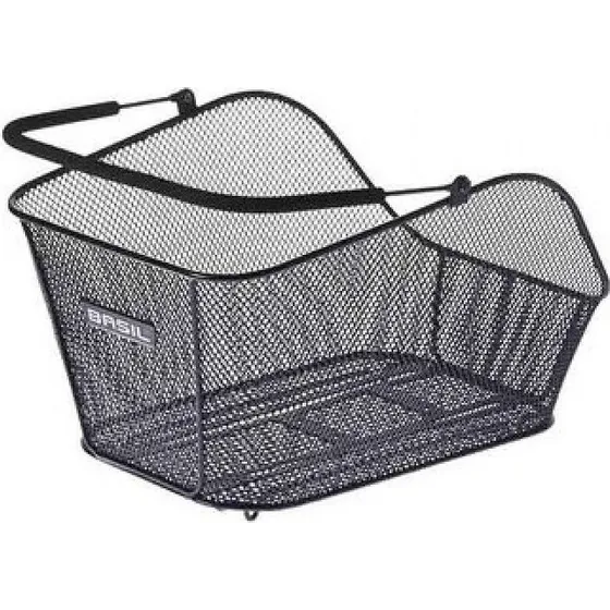 Basil Icon M Fietsmand Achterop Aluminium Zwart 46x34x25 cm