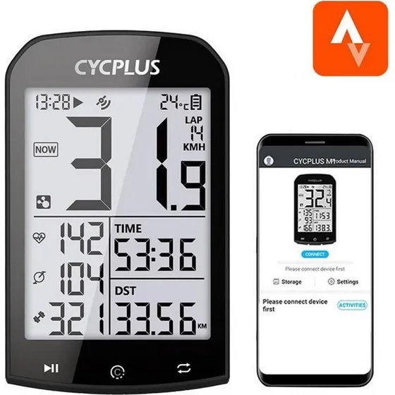 Cycplus M1 GPS Fietscomputer 2,9 inch, IPX6 waterdicht