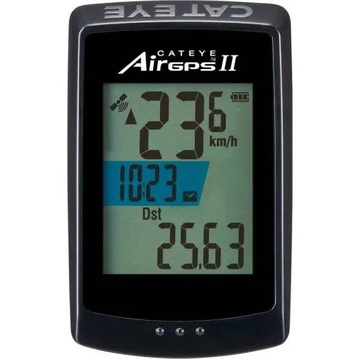 CatEye AirGPS II Fietscomputer met GPS - Zwart