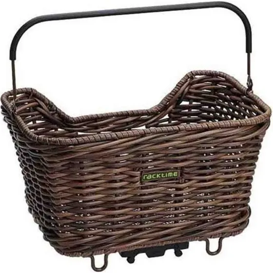 Baskit Willow Rattan-look Fietsmand 20L Donkerbruin