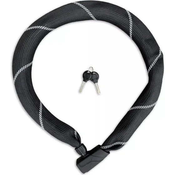 Bronx Kettingslot 110 cm, 8 mm, met twee sleutels