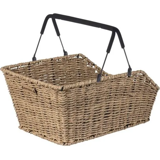 Basil Cento Rattan Fietsmand MIK 2.0 Beige 41x25x12cm