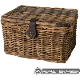 Fastrider Rotan Mand Met Klep Bruin Large