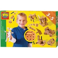 SES Hout knutselset met hamer - 95 onderdelen - Montessori speelgoed vanaf 3 jaar