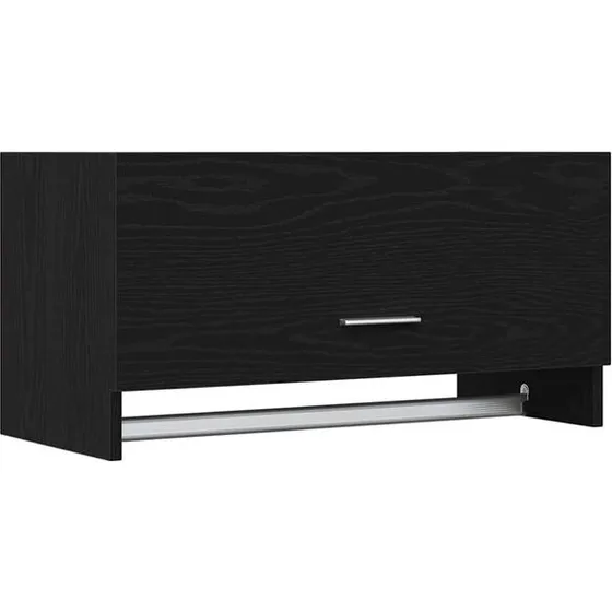 vidaXL Kledingkast met Lade Zwart Eiken 70 x 32,5 x 35 cm