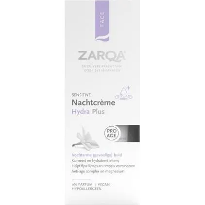 Zarqa Sensitive Nachtcrème Hydra Plus 0% Parfum 50ml