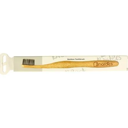 Nordics Oral Care Tandenborstel Bamboe Houtskool 1 stuk