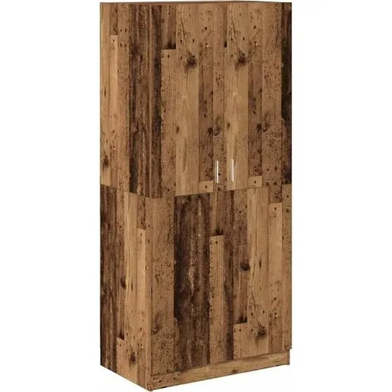 vidaXL Kledingkast 90x52x200 cm Bewerkt Hout Oud Houtkleurig