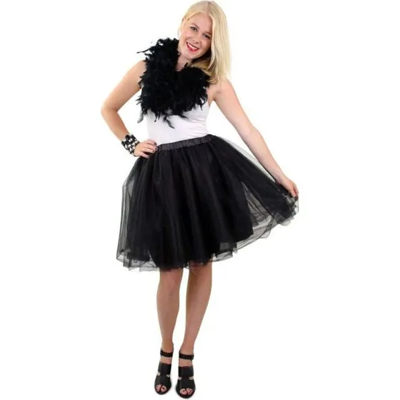 Tule Rok Zwart Deluxe - One Size S-L